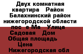 Двух комнатная квартира › Район ­ Балахнинский район нижегородской области пос 1е Ма › Улица ­ Садовая › Дом ­ 34 › Общая площадь ­ 40 › Цена ­ 1 350 000 - Нижегородская обл. Недвижимость » Квартиры продажа   